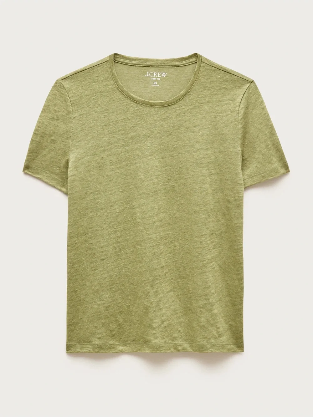 J. CREW Relaxed Linen T-Shirt Size Small Green NWOT
